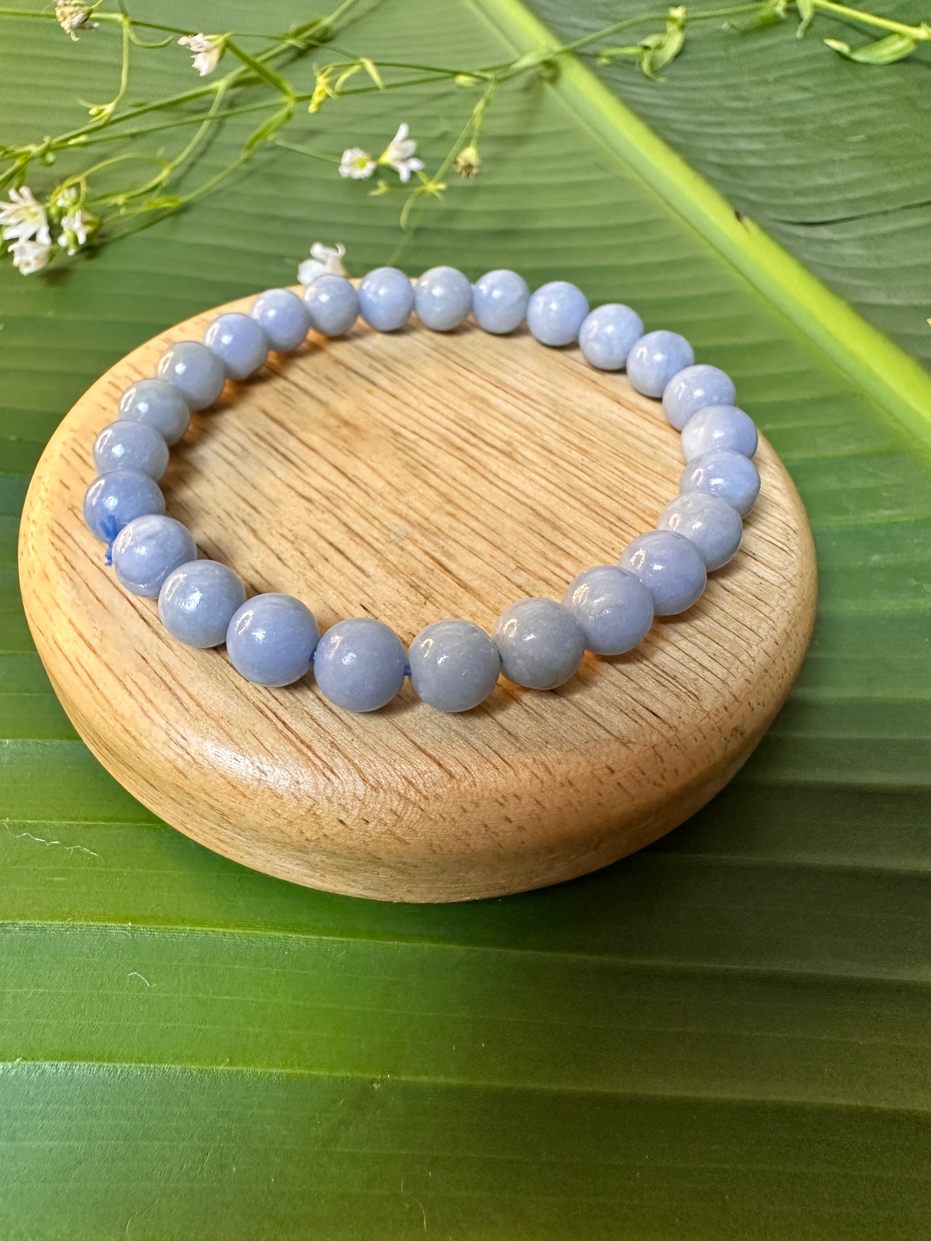 Angelic Support: Angelite Bracelet - Abhimantrit & Certified